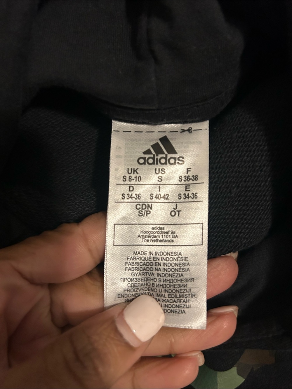 adidas Black Hoodie with Camo Logo - Picture 3 of 3
